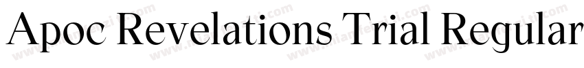 Apoc Revelations Trial Regular字体转换
